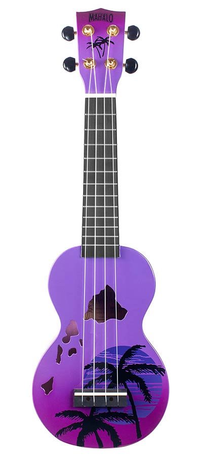 soprano ukulele hawaii, purple burst, with bag - Afbeelding 2