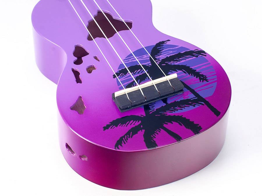 soprano ukulele hawaii, purple burst, with bag - Afbeelding 4