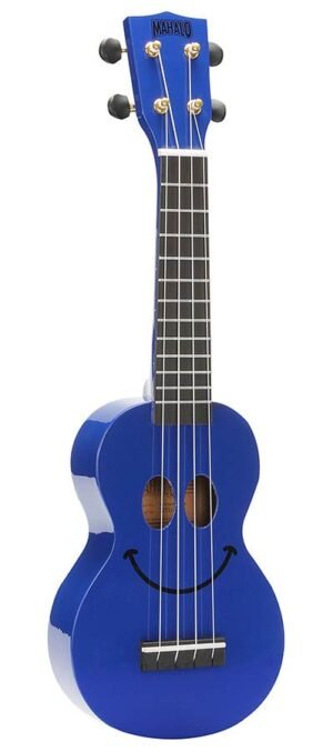 soprano ukulele, blue, with bag