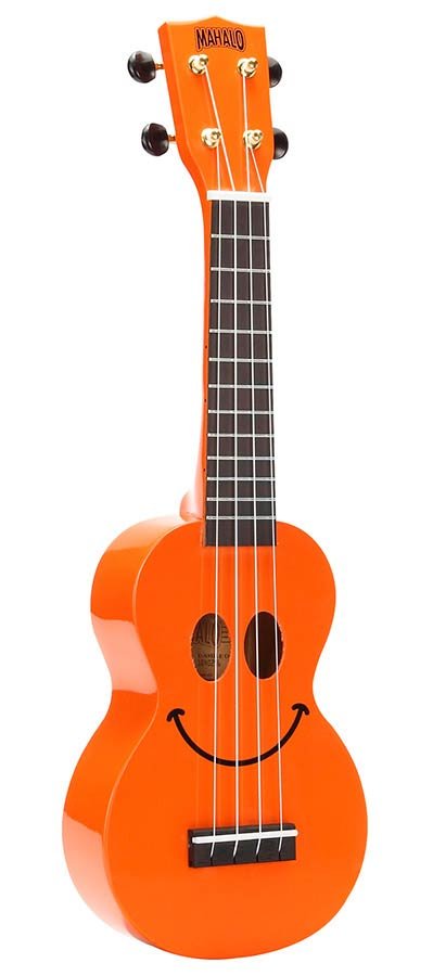 soprano ukulele, orange, with bag