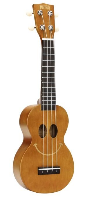 soprano ukulele, transparent brown, matt finish, with bag
