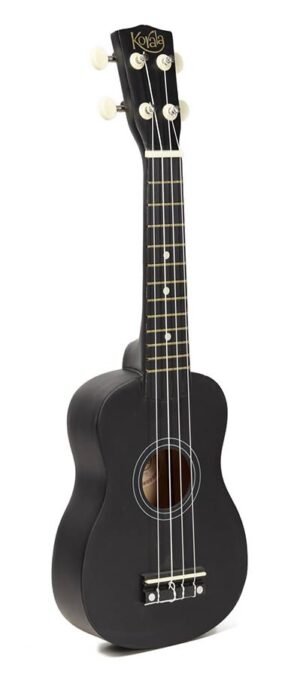soprano ukulele with guitar machine heads, black