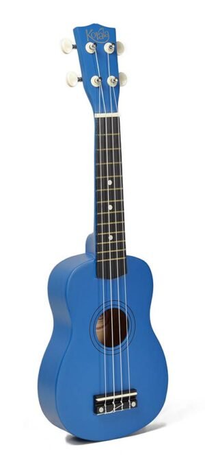 soprano ukulele with guitar machine heads, blue