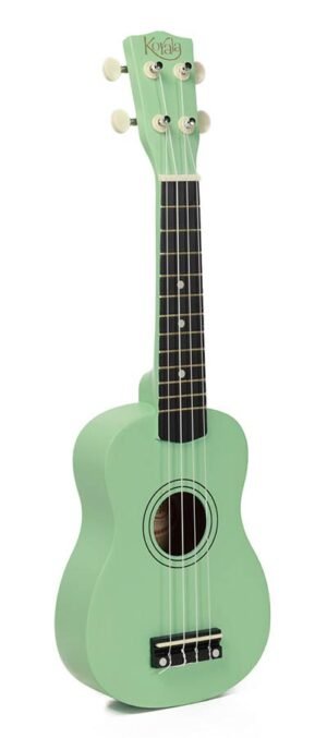 soprano ukulele with guitar machine heads, green