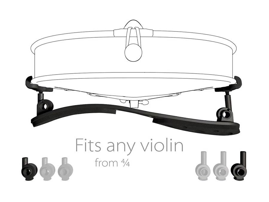 shoulder rest for violin, lightweight - Afbeelding 3