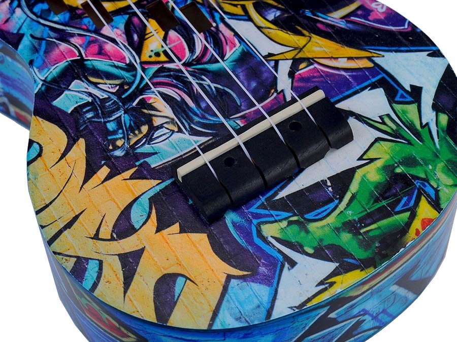 soprano ukulele grafity, with bag - Afbeelding 6