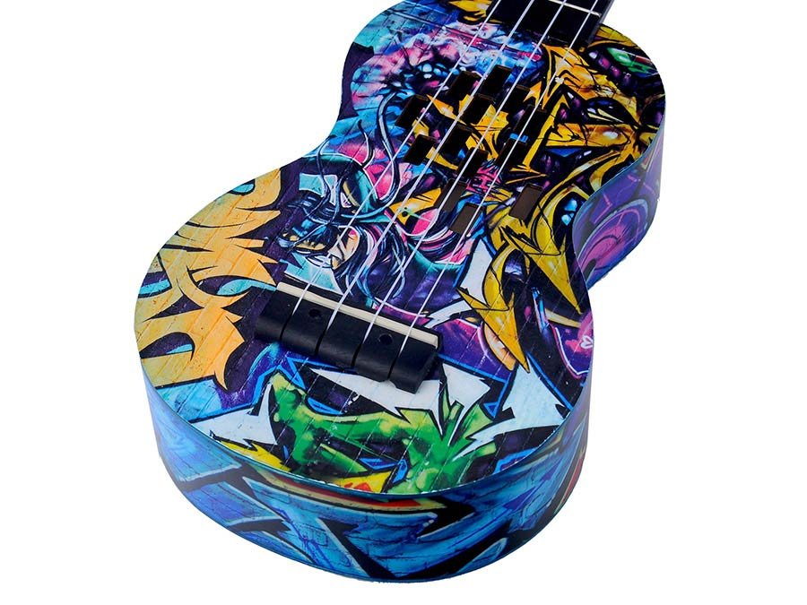 soprano ukulele grafity, with bag - Afbeelding 7