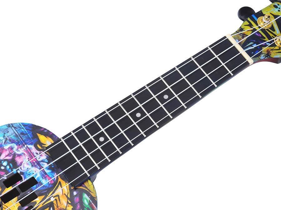 soprano ukulele grafity, with bag - Afbeelding 9