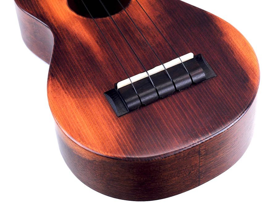 all solid soprano ukulele, red cedar top, mahogany body & neck, amara ebony fb, with bag and strap - Afbeelding 6