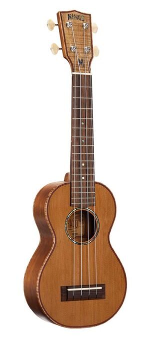 all solid soprano ukulele, toneflow bracing, natural matt finish, with bag and strap